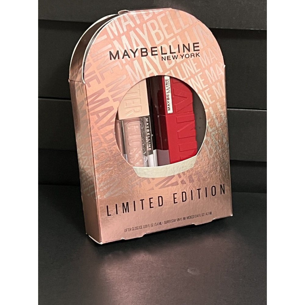 Maybelline Limited Edition - Gloss(002Ice) & Super Stay Vinly Ink(50 Wicked) Kit